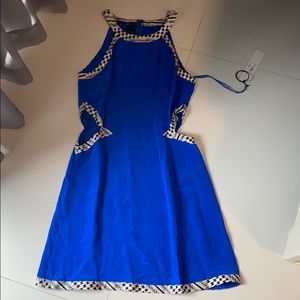 Royal blue mini dress